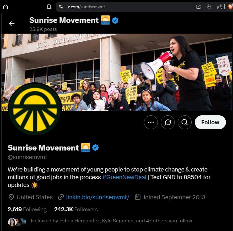 Sunrise Movement X Profile Screenshot 3-21-2025.png
